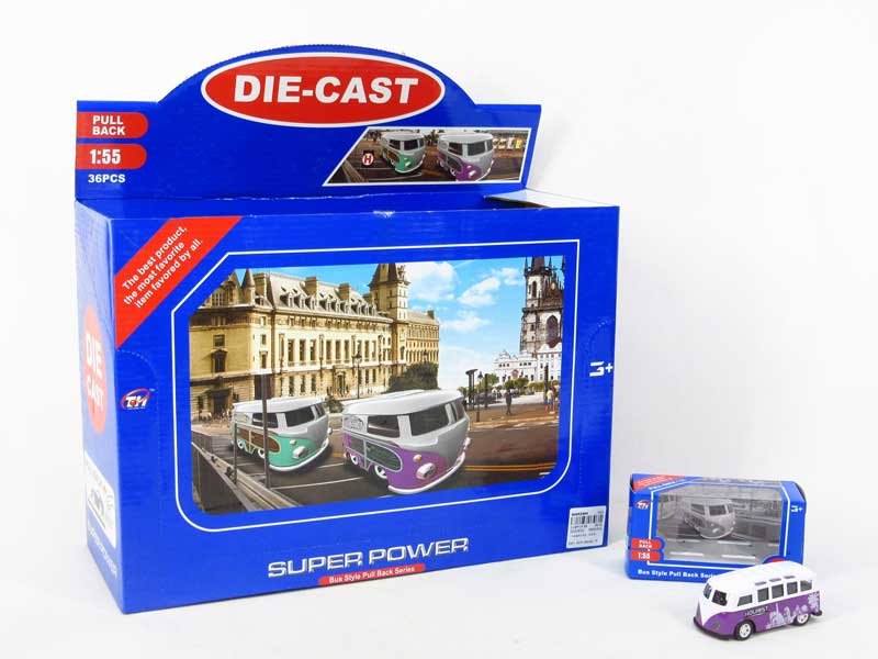 1:55 Die Cast Bus Pull Back(36in1) toys