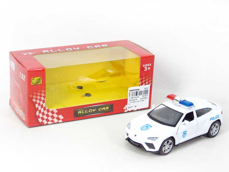 1:32 Die Cast Police Car Pull Back(3C) toys
