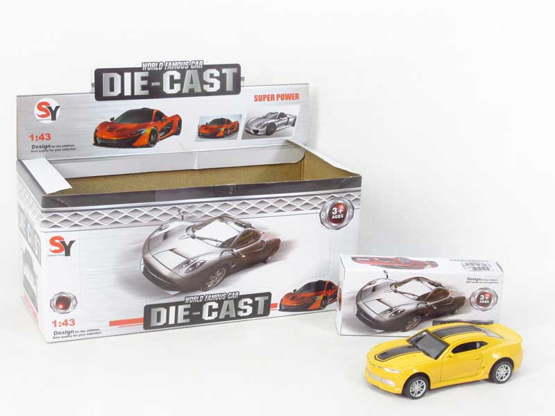 1:43 Die Cast Car Pull Back(12in1) toys