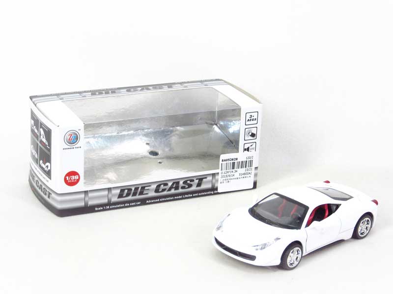 1:36 Die Cast Car Pull Back W/L_M(3C) toys