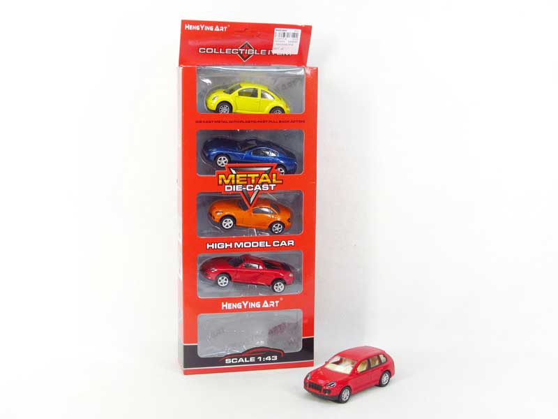 1:43 Die Cast Car Pull Back(5in1) toys