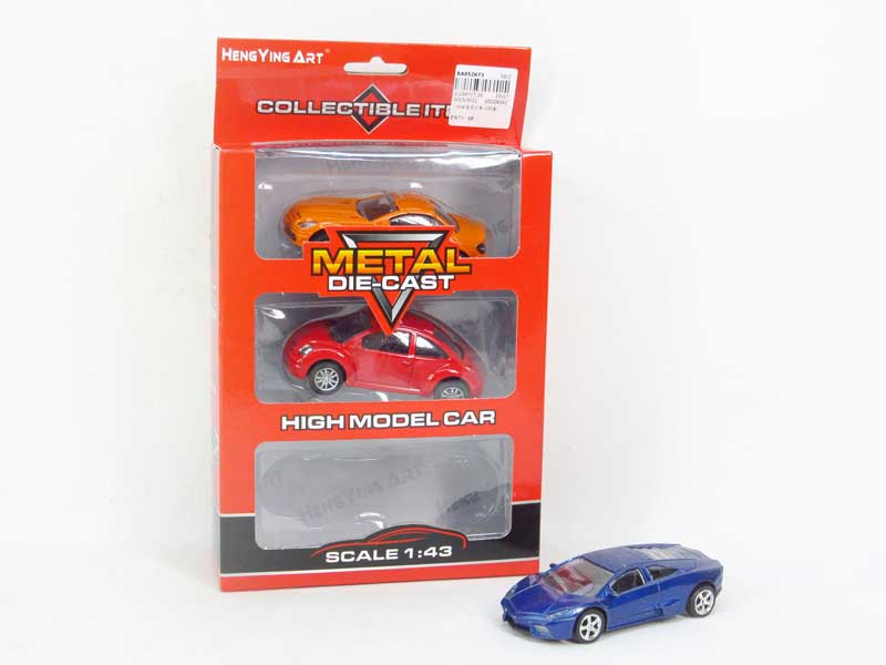 1:43 Die Cast Car Pull Back(3in1) toys