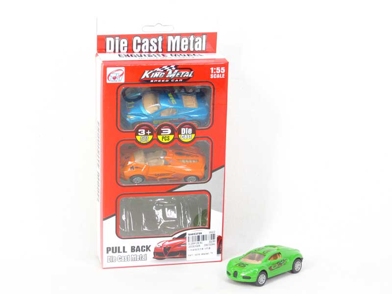 1:55 Die Cast Car Pull Back(3in1) toys