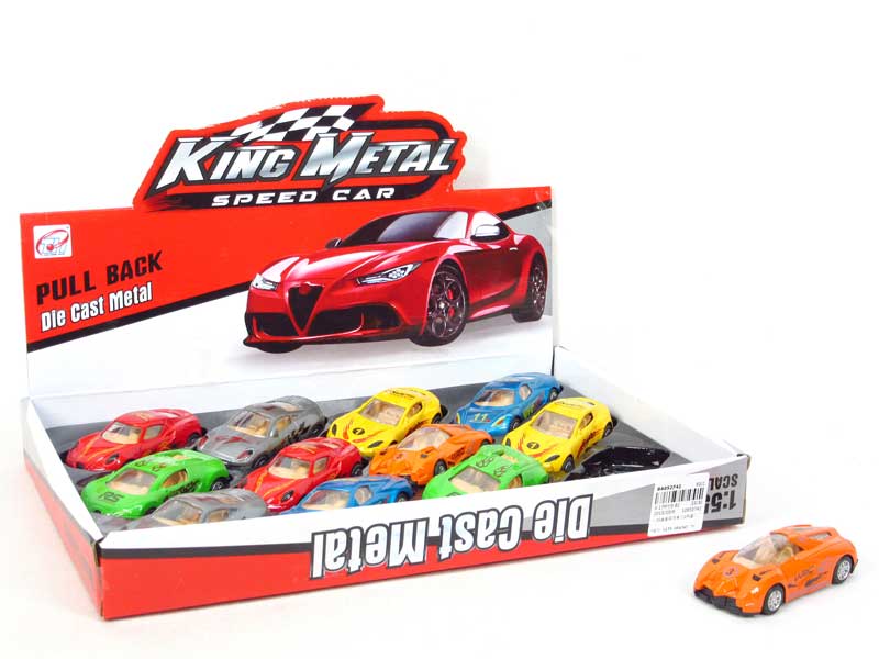 1:55 Die Cast Car Pull Back(12in1) toys