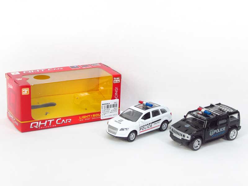 1:39 Die Cast Police Car Pull Back W/L_M(4S) toys