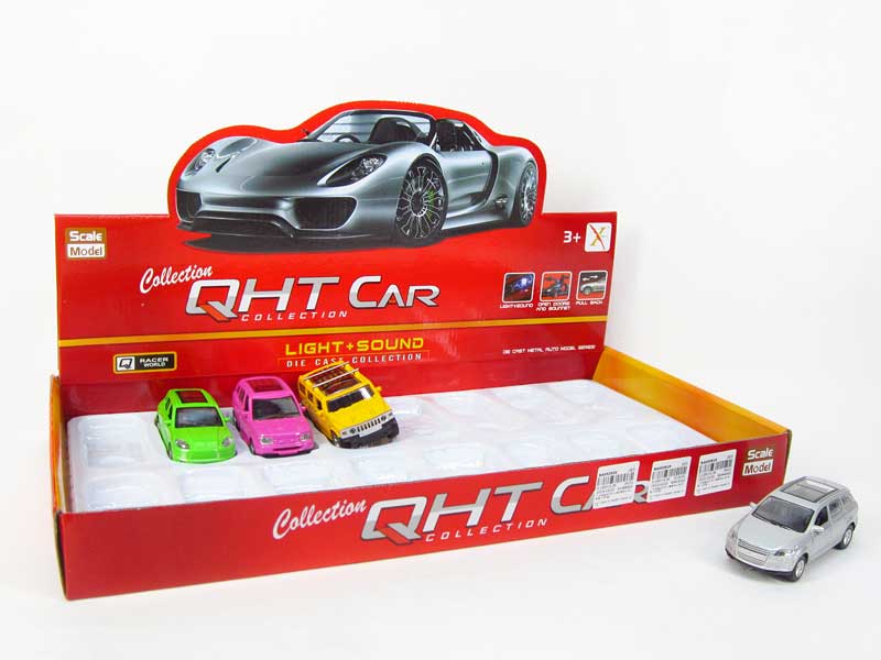 1:39 Die Cast Sports Car Pull Back W/L_S(16in1) toys
