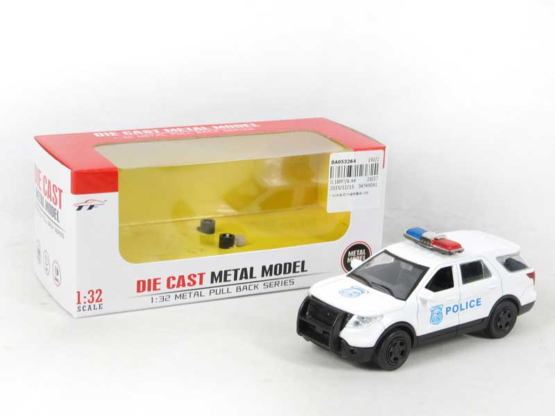 1:43 Die Cast Police Car Pull Back(3C) toys