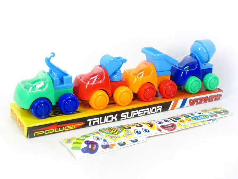 Pull Back Construction Truck(4in1) toys