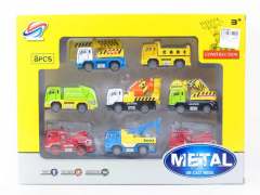 Die Cast Construction Truck Pull Back(8in1)