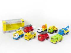 Die Cast Construction Truck Pull Back(8S)