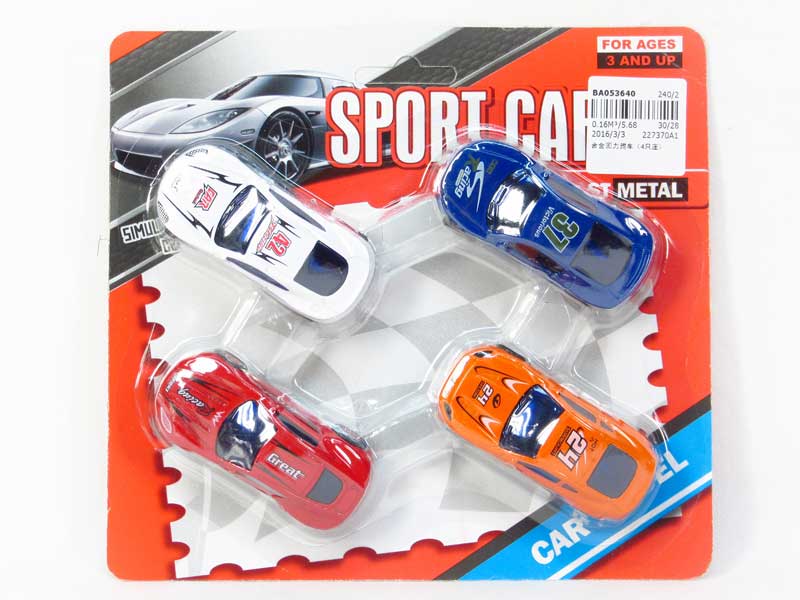 Die Cast Sports Car Pull Back(4in1) toys