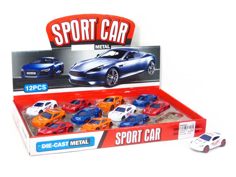 Die Cast Sports Car Pull Back(12in1) toys