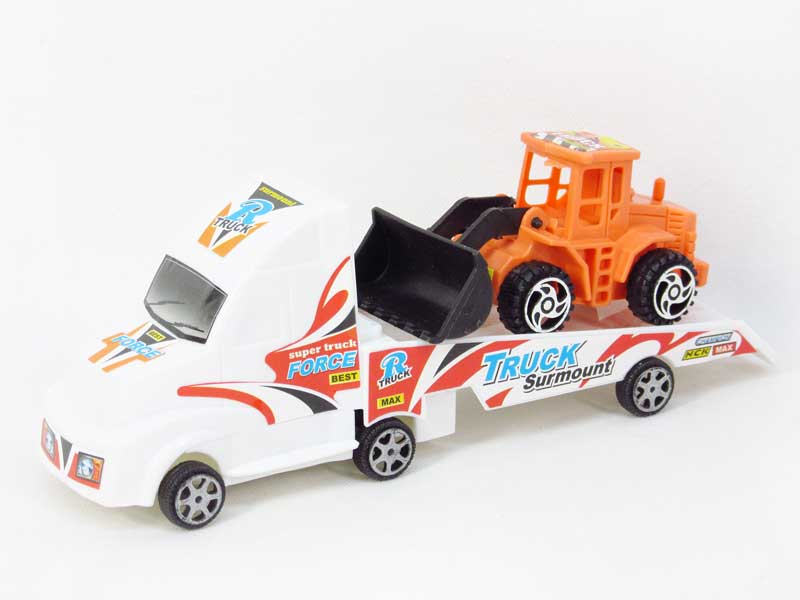 Pull Back Truck Tow Construction Truck(4C) toys