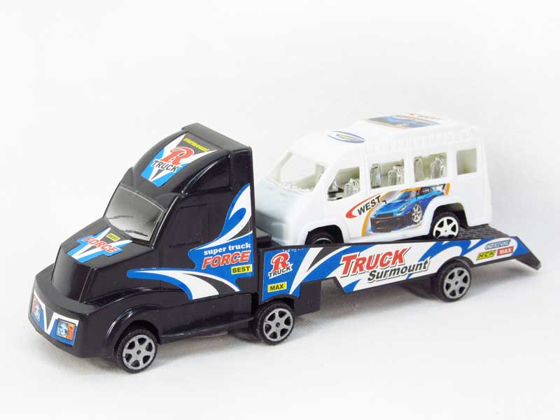 Pull Back Truck Tow Bus(4C) toys