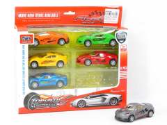 Die Cast Sports Car Pull Back(6in1) toys