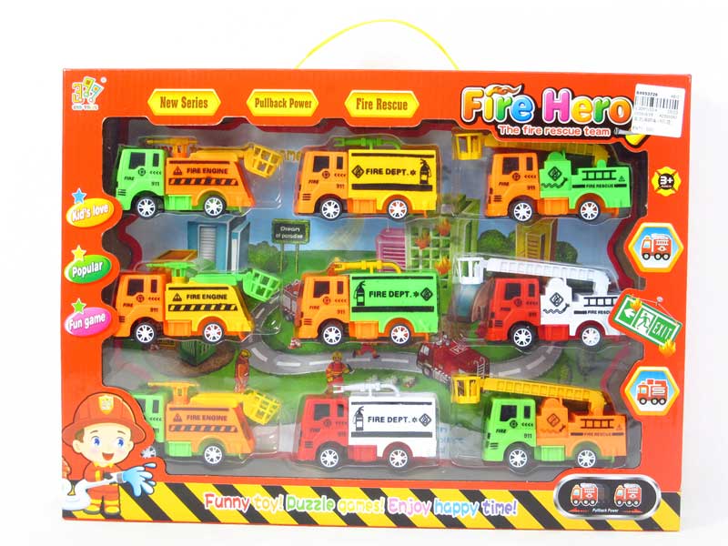 Pull Back Fire Engine(9in1) toys