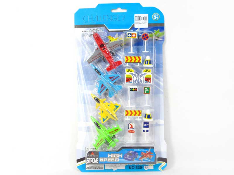 Pull Back Plane & Guide(4in1) toys