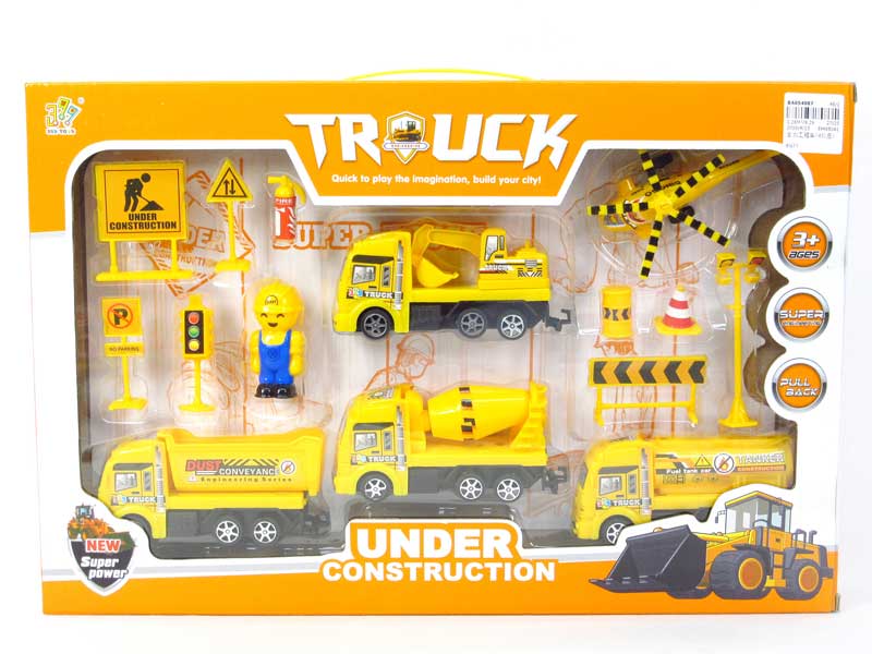 Pull Back Construction Truck（4in1） toys