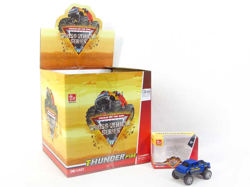 Die Cast Cross-country Car Pull Back(24in1) toys