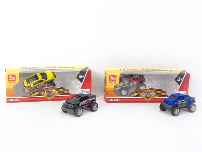 Die Cast Cross-country Car Pull Back(2in1) toys