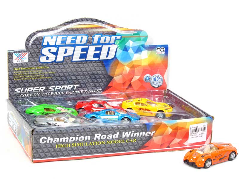 1:50 Die Cast Car Pull Back(6in1) toys