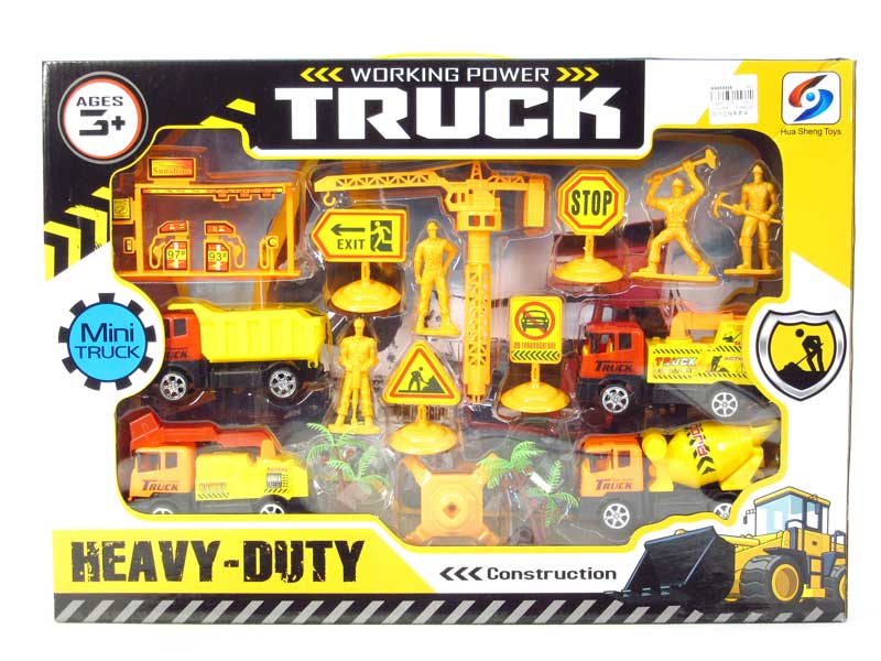 Pull Back Construction Truck Set toys