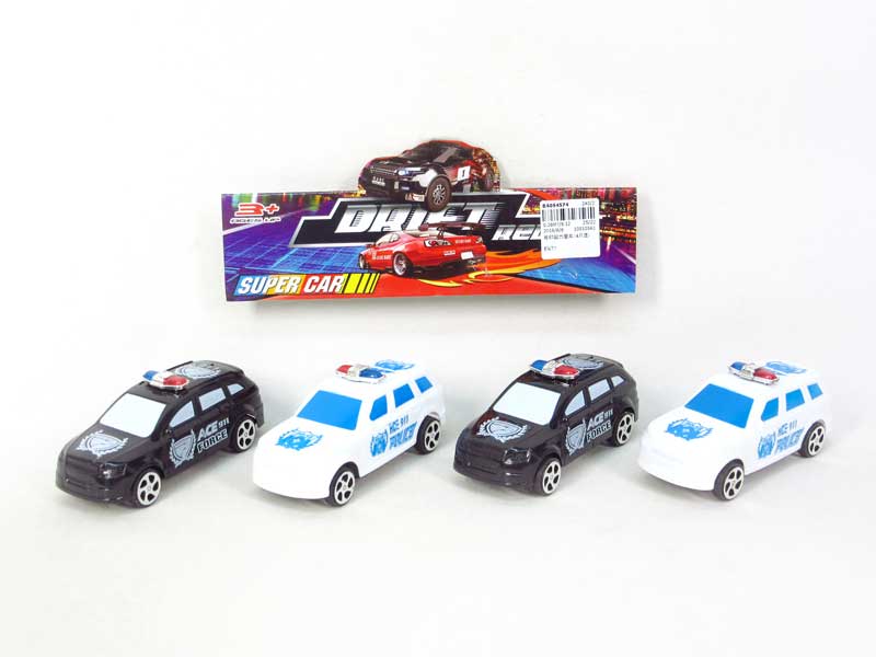 Pull Back Police Car(4in1) toys