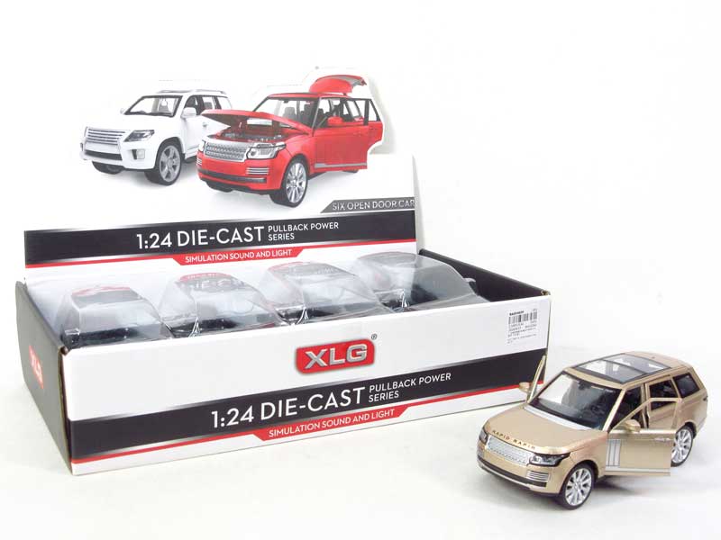 1:24 Die Cast Car Pull Back W/L_M(4in1) toys