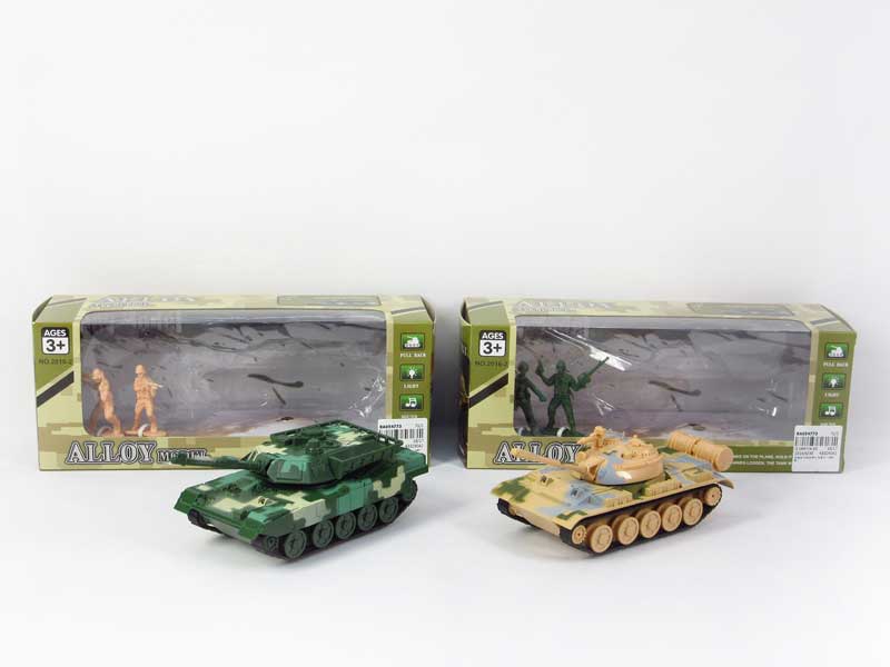 Die Cast Tank Pull Back W/L_M(4S2C) toys