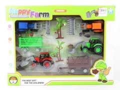 Pull Back Farmer Car Set(4in1)