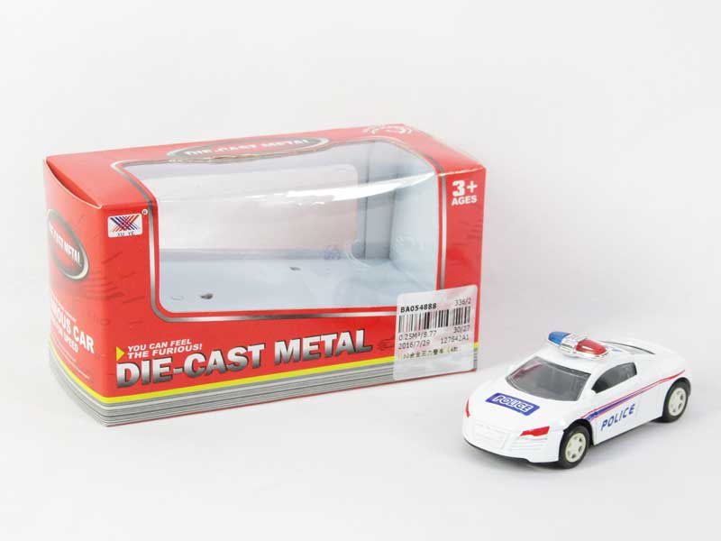 1:50 Die Cast Police Car Pull Back(4S) toys