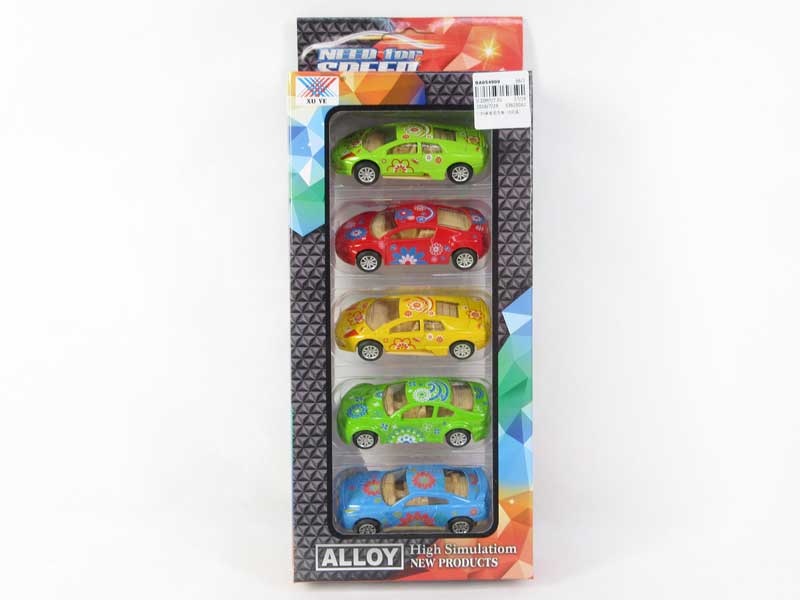 1:50 Die Cast Car Pull Back(5in1) toys