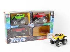 1:64 Die Cast Cross-country Car Pull Back(4in1)