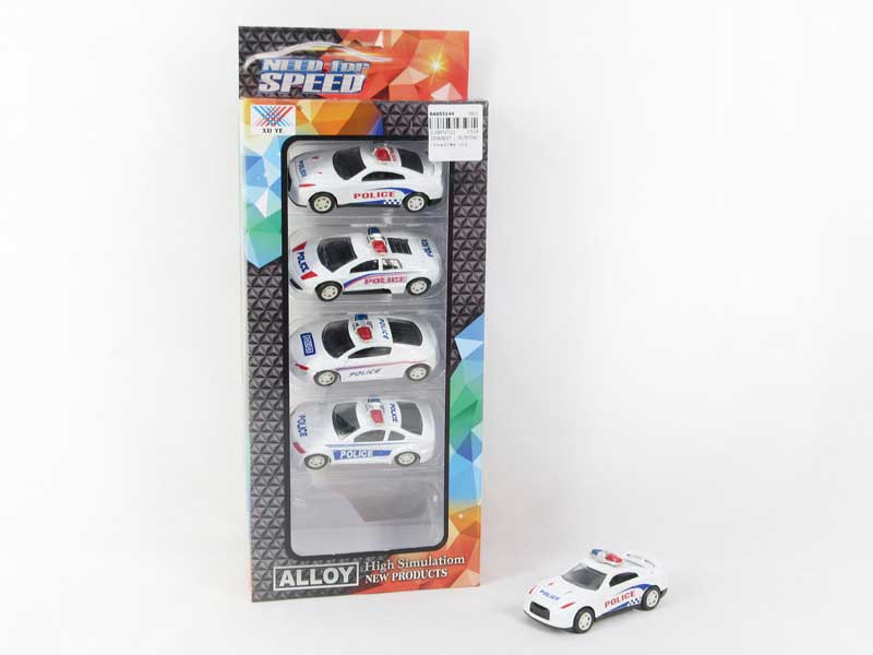 1:50 Die Cast Police Car Pull Back(5in1) toys