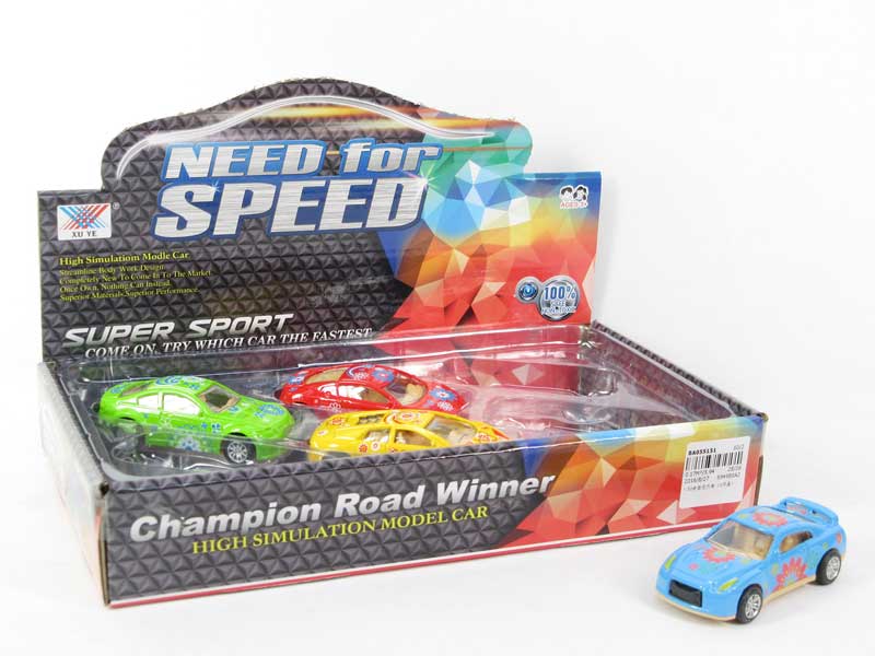 1:50 Die Cast Car Pull Back(6in1) toys