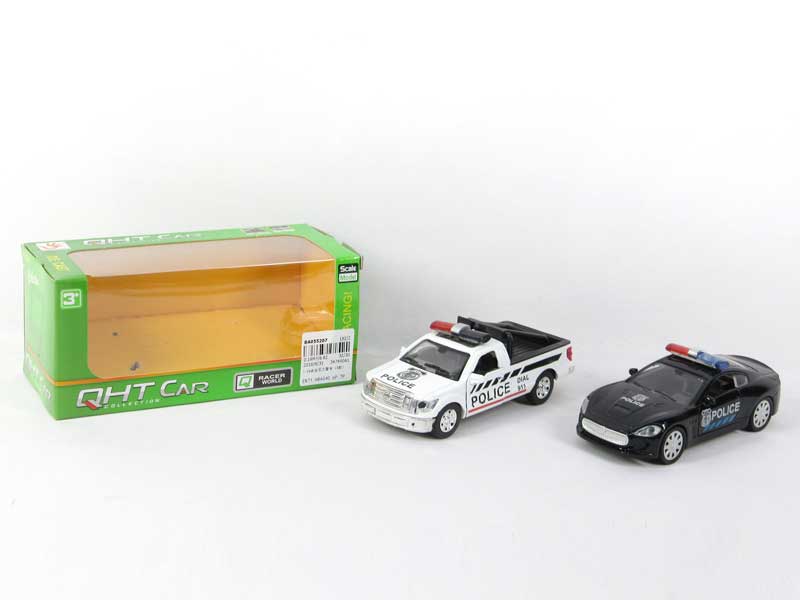 1:34 Die Cast Police Car Pull Back(4S) toys