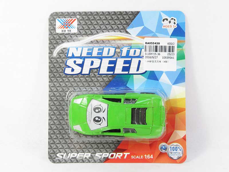 1:64 Die Cast Car Pull Back(4S) toys