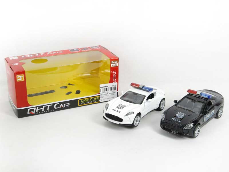 1:33 Die Cast Police Car Pull Back W/L_S(4S4C) toys