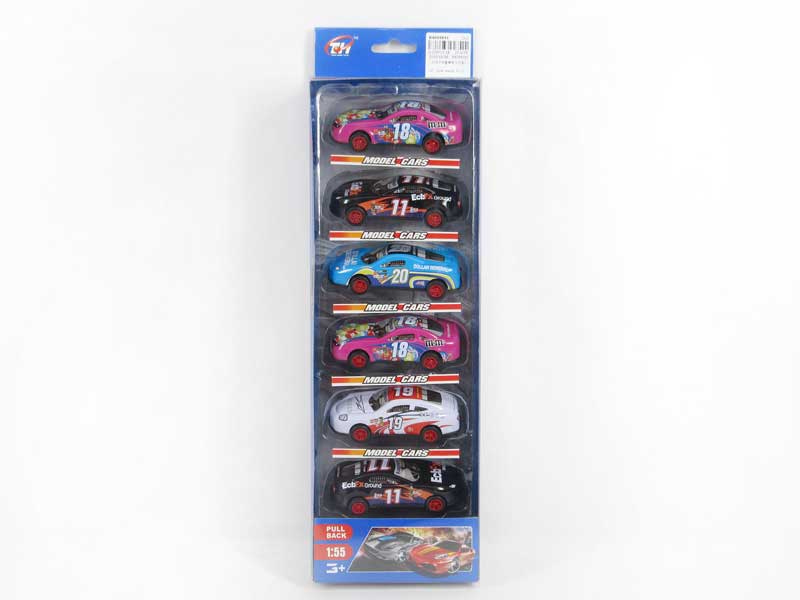 1:55 Pull Back Racing Car(6in1) toys