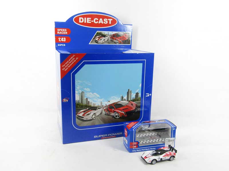 1:43 Die Cast Racing Car Pull Back(24in1) toys