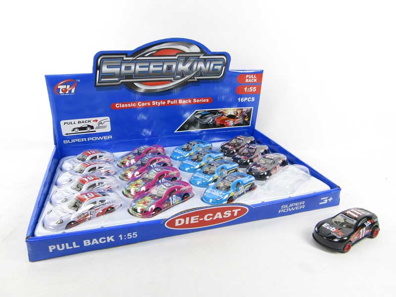 1:55 Pull Back Racing Car(16in1) toys