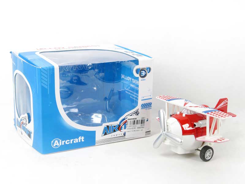 Die Cast Airplane Pull Back W/L_M(4S) toys