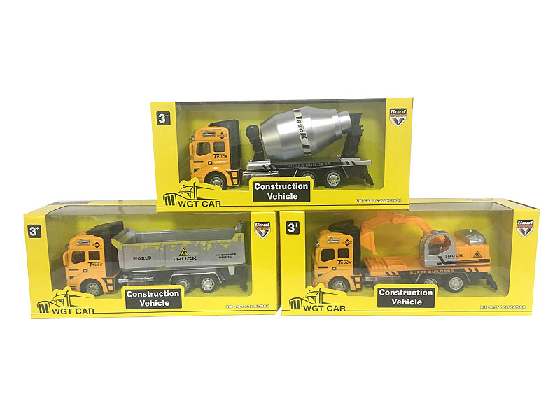 1:50 Die Cast Construction Truck Pull Back(3S) toys