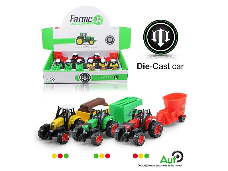 Die Cast Farmer Car Pull Back(6ocs) toys