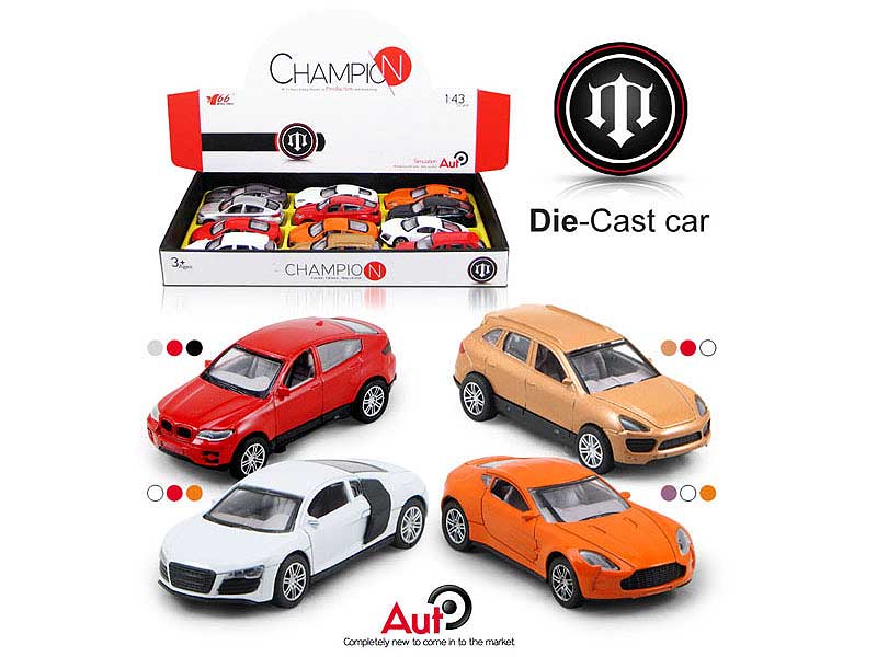 Die Cast Car Pull Back W/L_M(12pcs) toys
