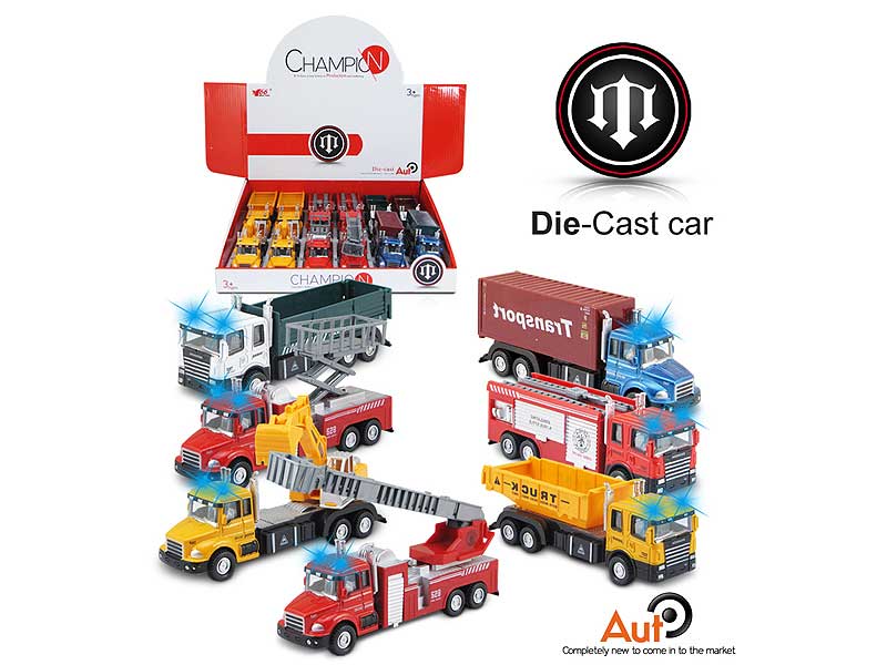 Die Cast Car Pull Back W/L_M(12pcs) toys