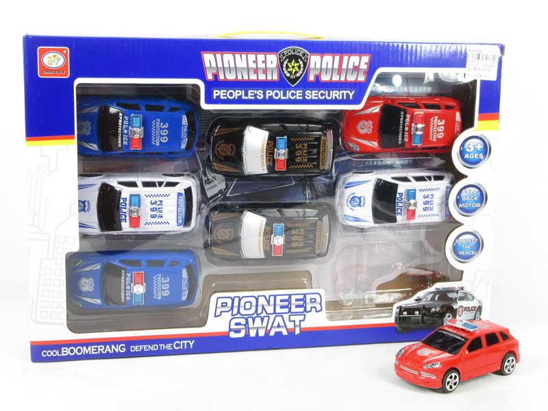 Pull Back Police Car(8in1) toys