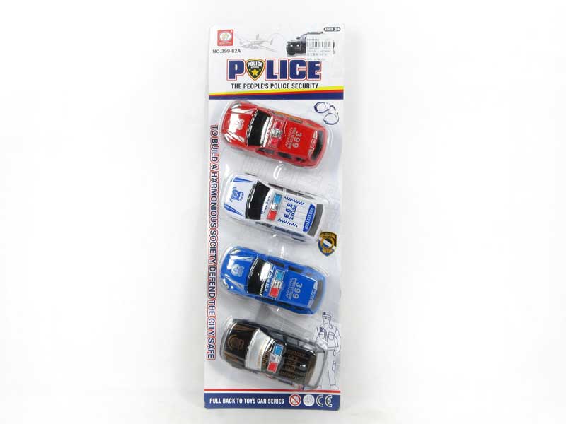 Pull Back Police Car(4in1） toys