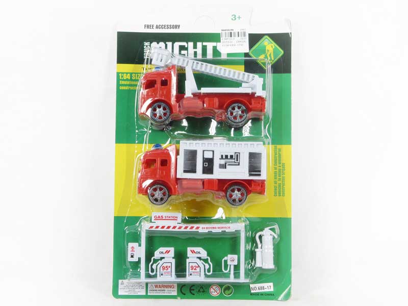 Pull Back Fire Engine Set（2in1） toys