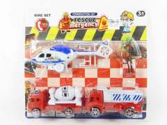 Pull Back Fire Engine & Pull Line Plane